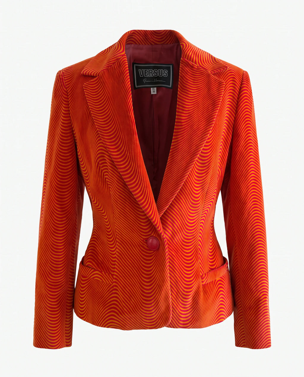 1990s Versus Gianni Versace Psychedelic Velvet Blazer