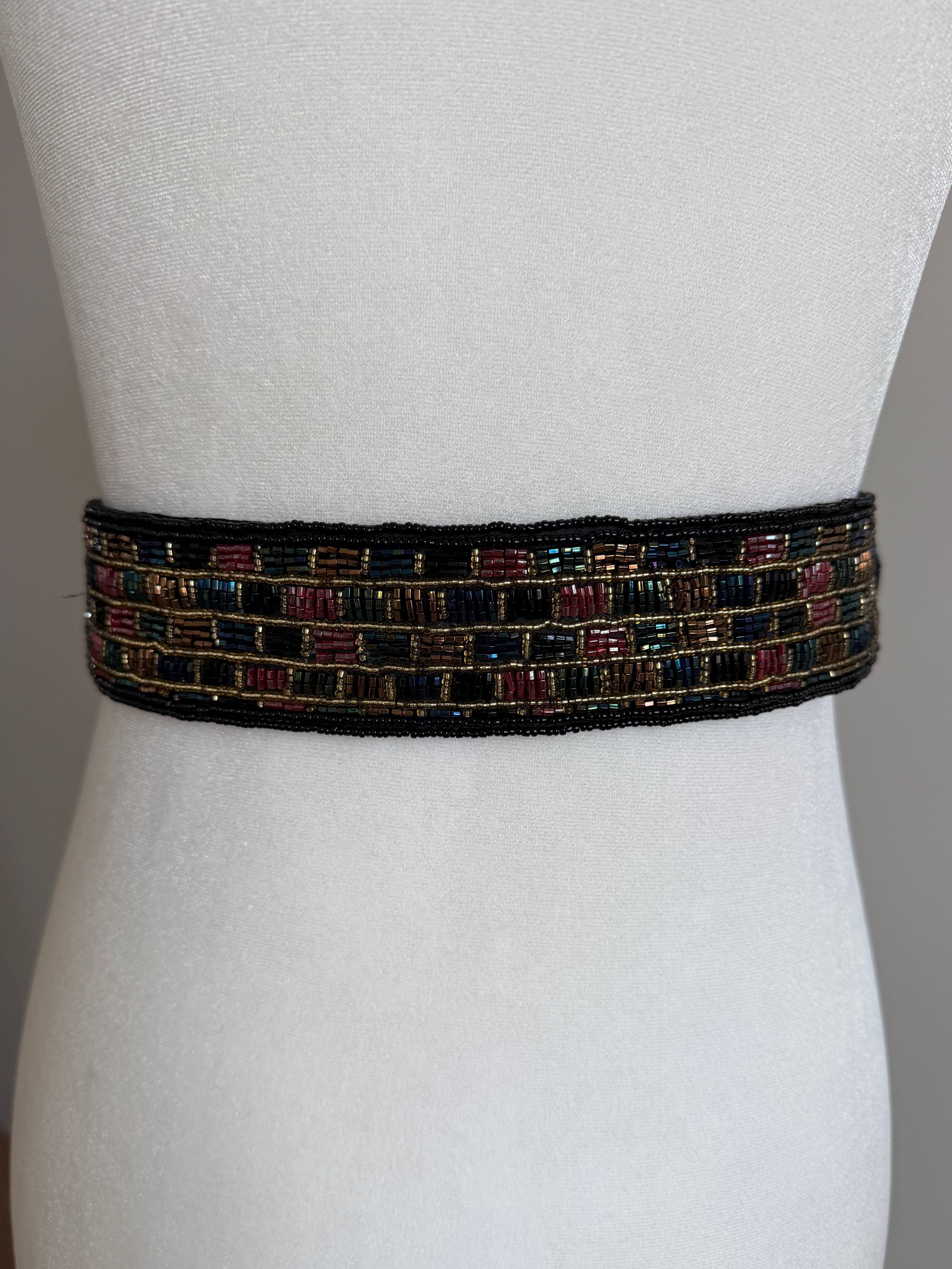 Vintage Morgan Taylor Beaded Statement Belt