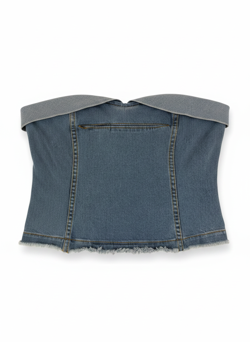 Marc Jacobs Vintage 2000s Denim Corset Top