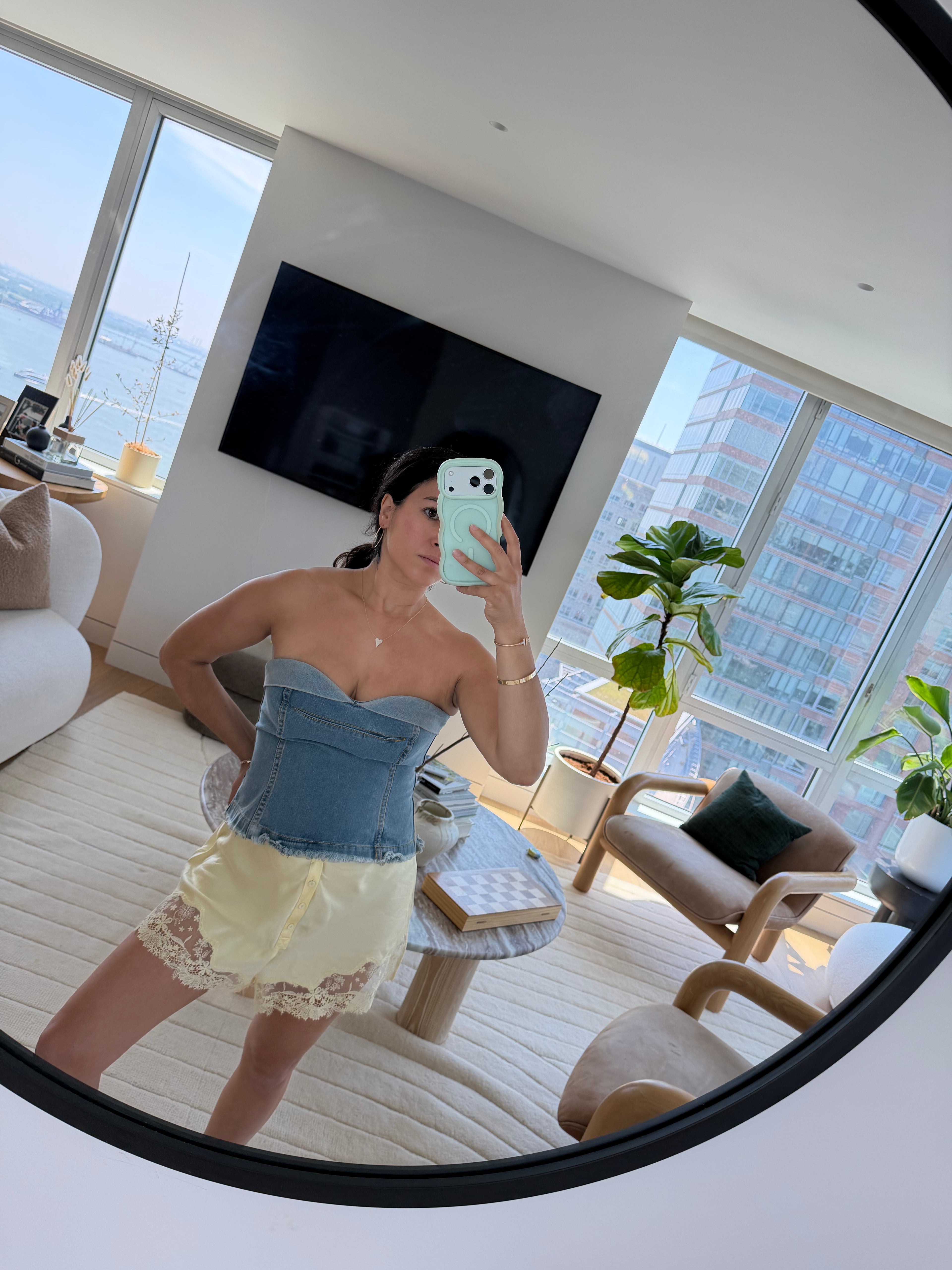 Marc Jacobs Vintage 2000s Denim Corset Top