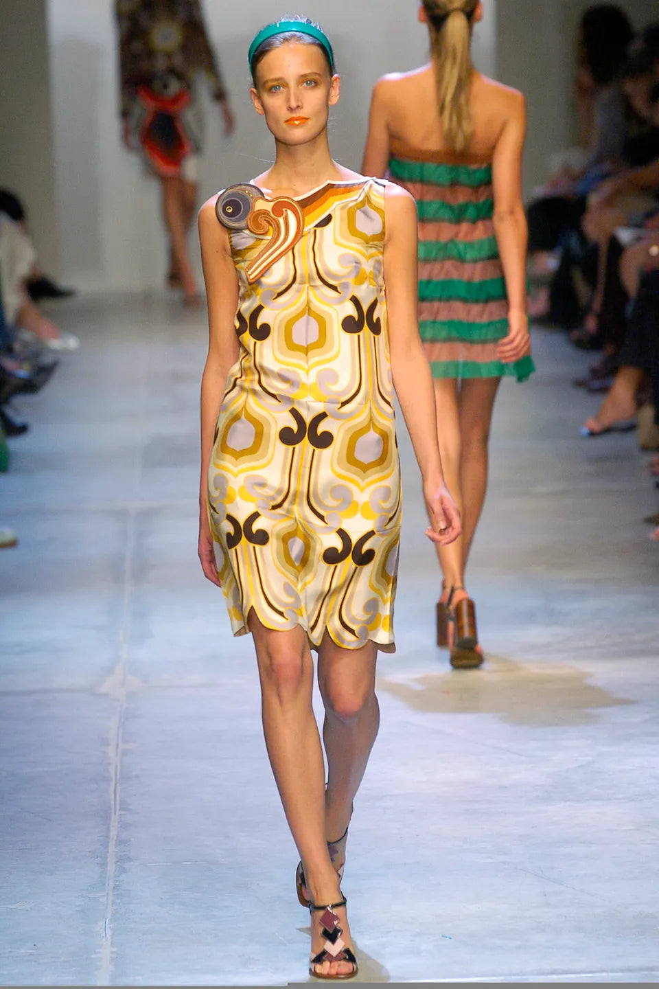 Miu Miu SS 2005 Runway Silk Print Tunic