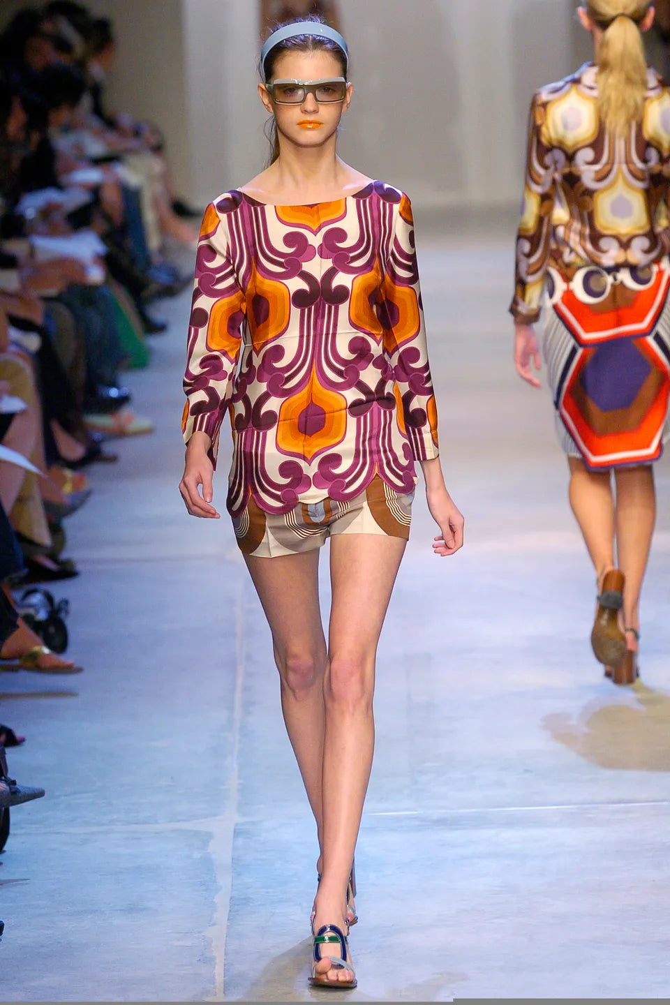 Miu Miu SS 2005 Runway Silk Print Tunic