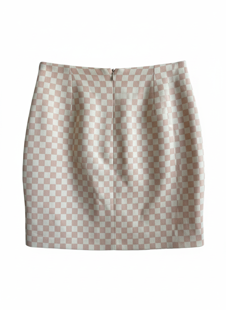 Gianni Versace Couture FW 1995 Runway Checkerboard Mini Skirt