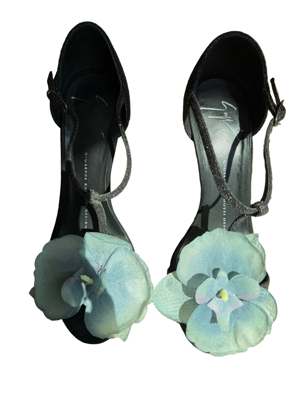 Giuseppe Zanotti Floral Orchid Heeled Sandals