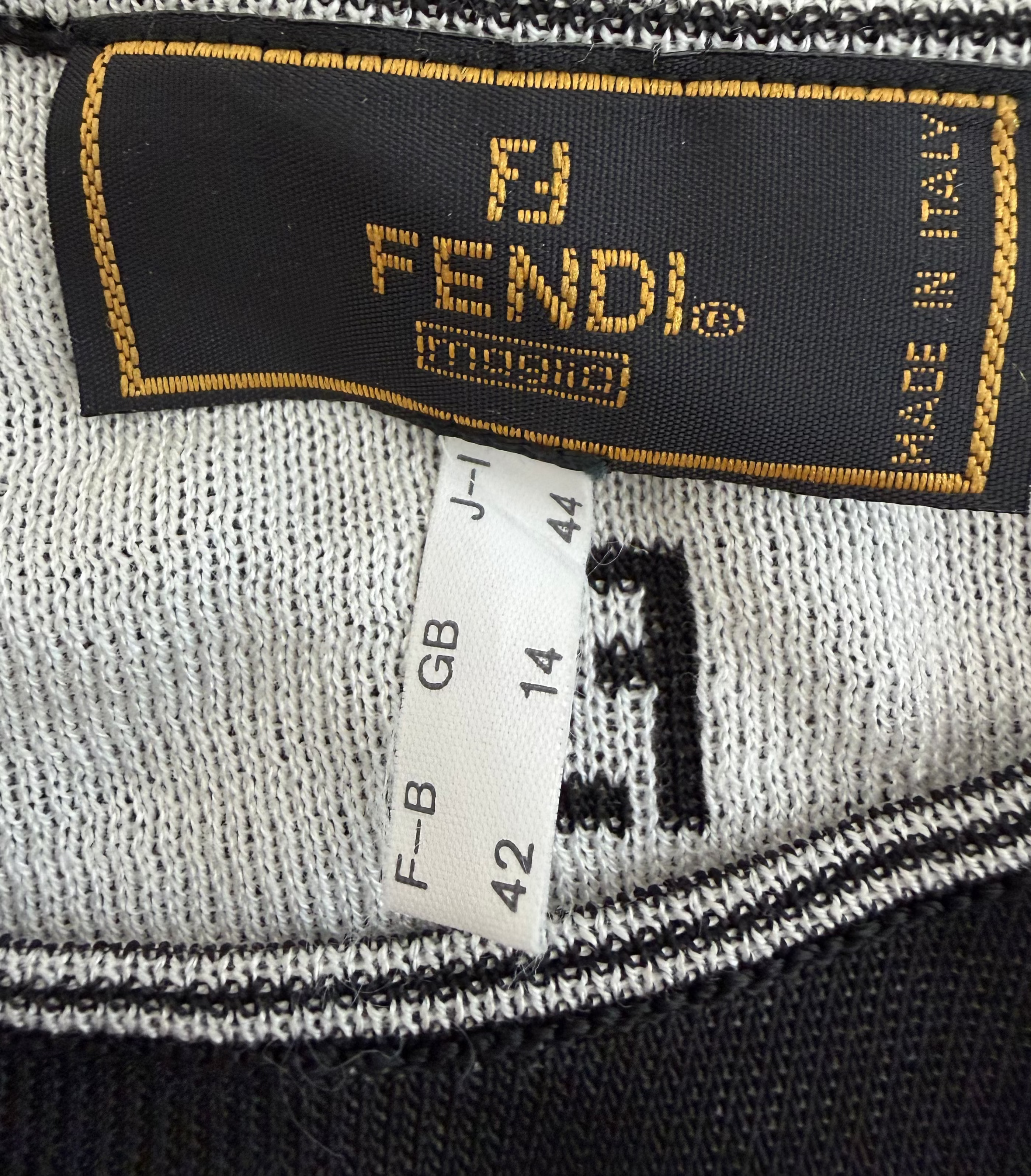 Vintage Fendi FF Zucca Monogram Knit Tee- late 90s