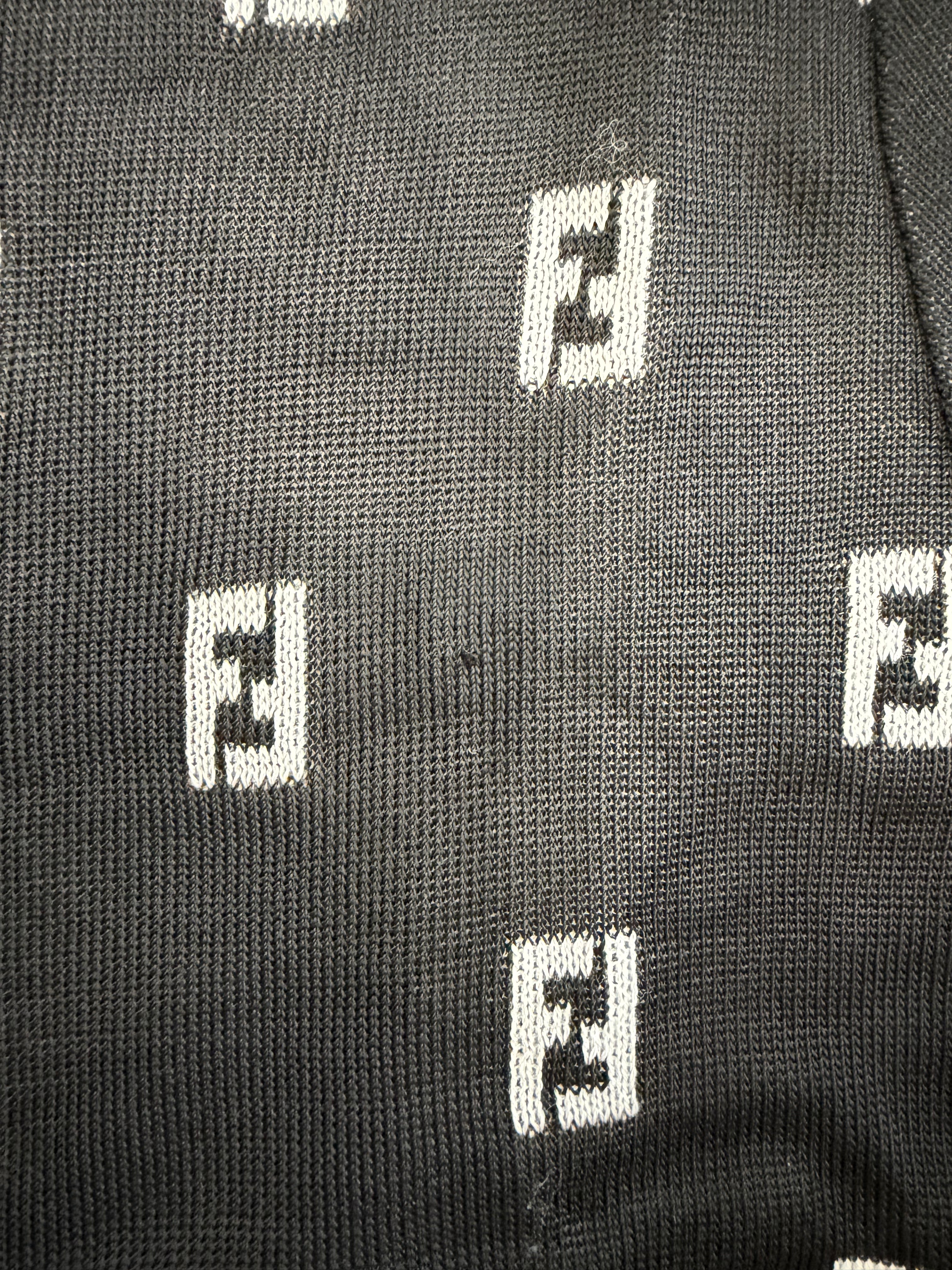 Vintage Fendi FF Zucca Monogram Knit Tee- late 90s