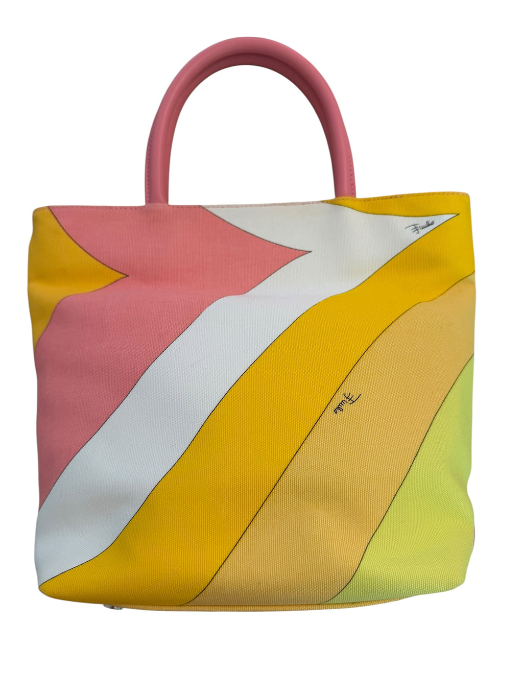Emilio Pucci Printed Y2K Canvas Mini Tote Bag