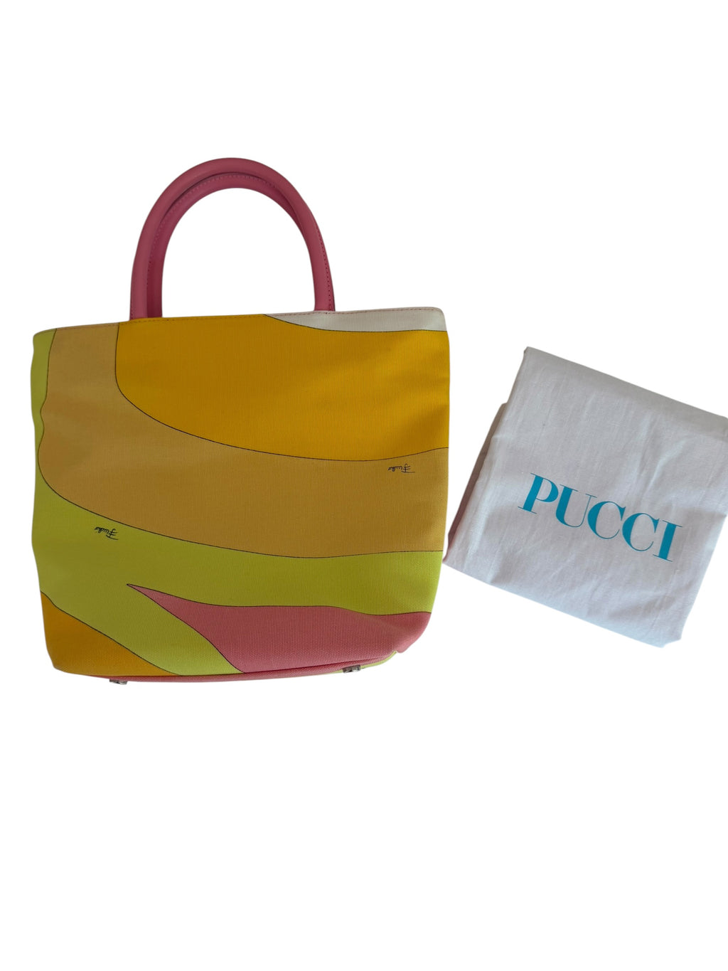 Emilio Pucci Printed Y2K Canvas Mini Tote Bag