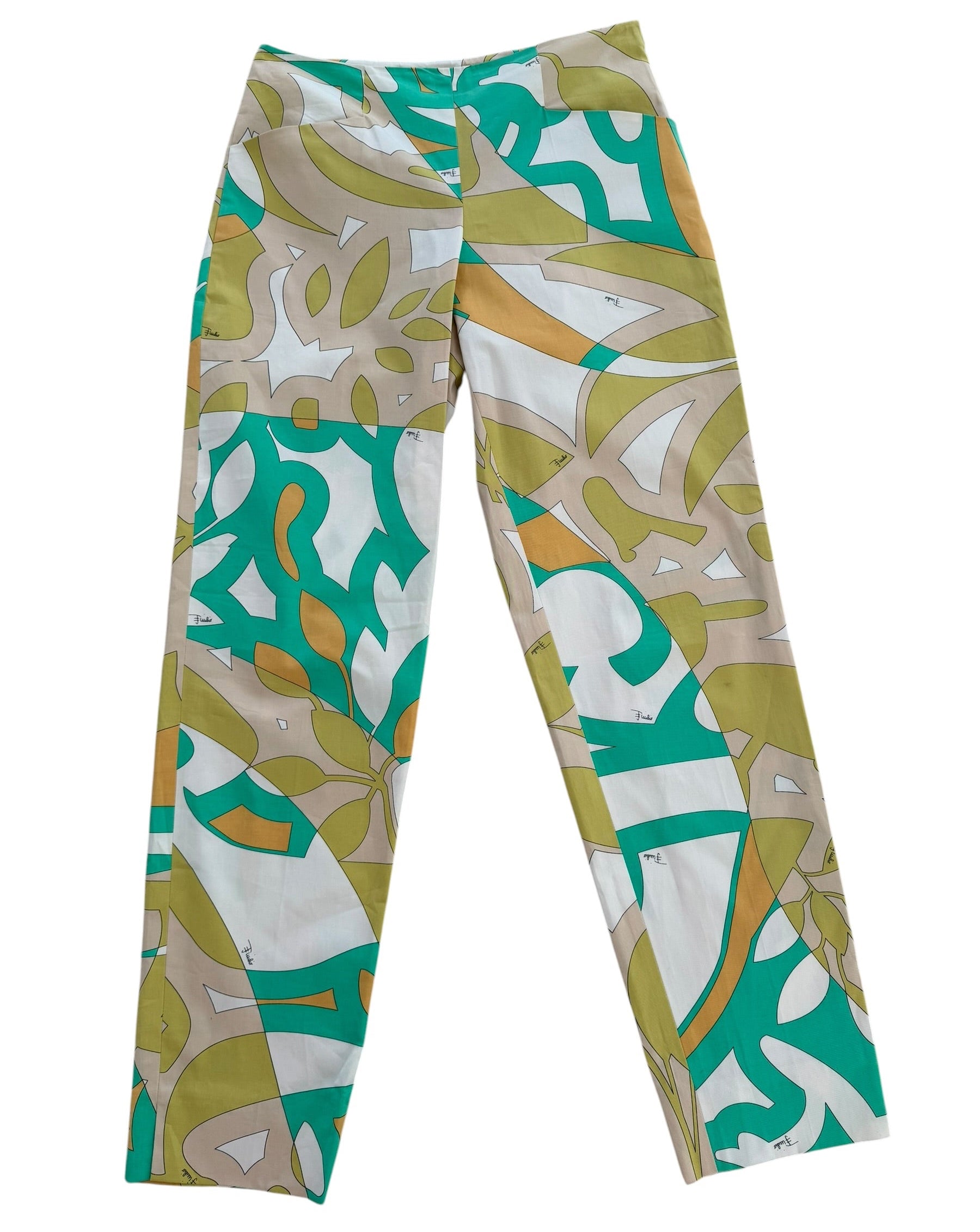 Emilio Pucci Abstract Print Straight-Leg Pants
