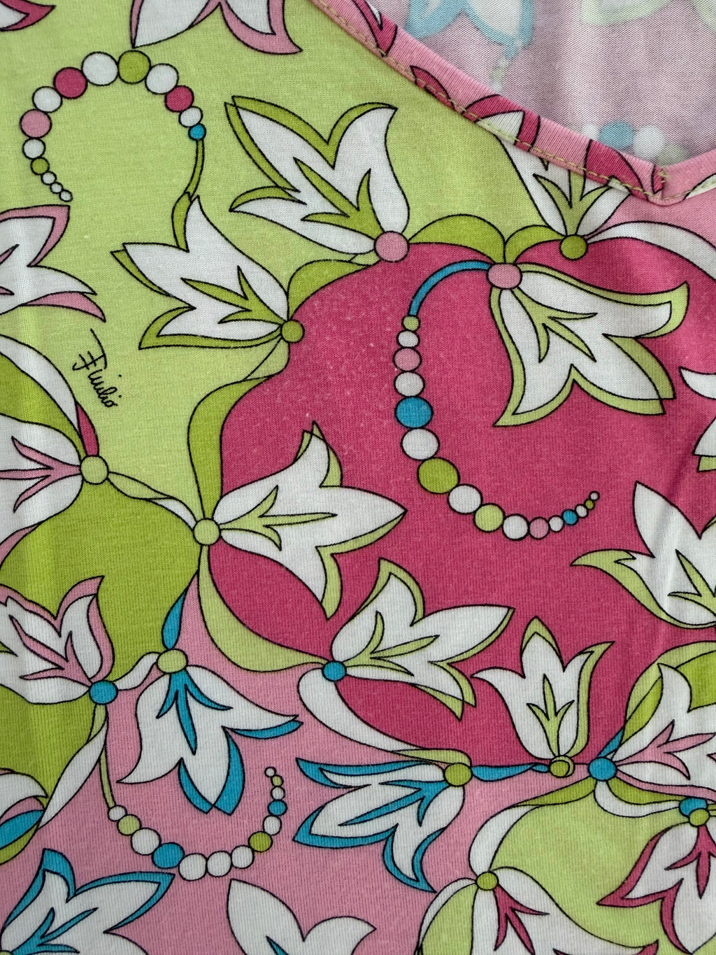 Emilio Pucci Floral Print T-shirt | Y2K