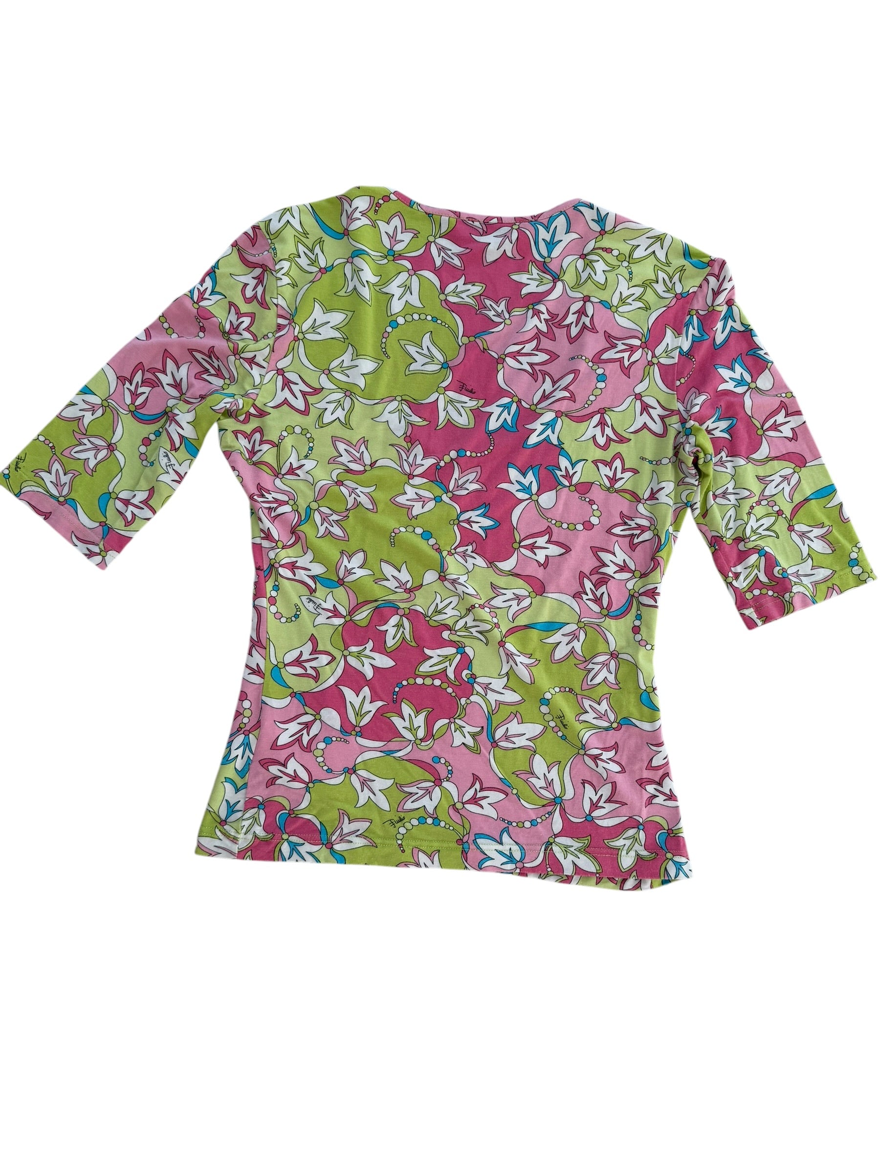 Emilio Pucci Floral Print T-shirt | Y2K