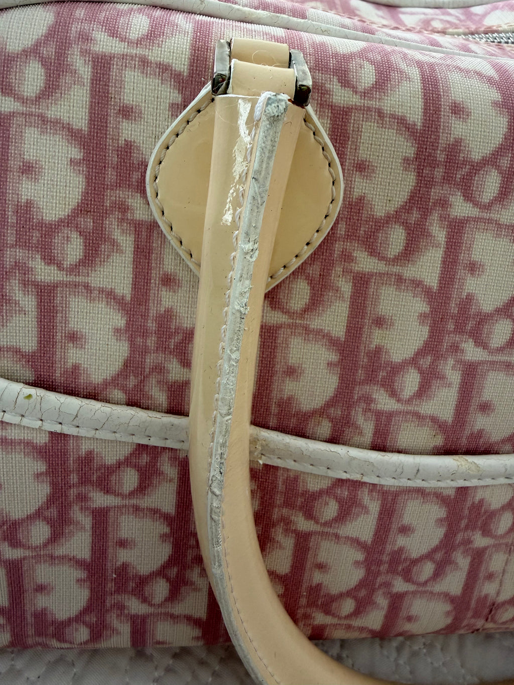 Christian Dior Girly Chic No. 1 Pink Trotter Monogram Boston Bowling Bag | Galliano Era | 2004