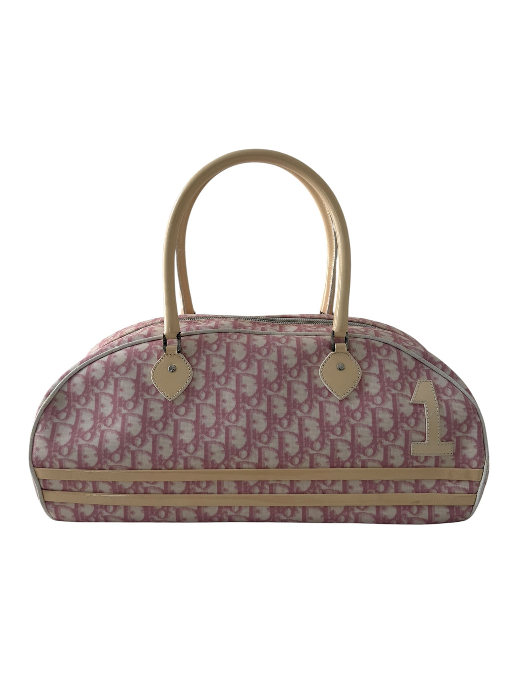 Christian Dior Girly Chic No. 1 Pink Trotter Monogram Boston Bowling Bag | Galliano Era | 2004