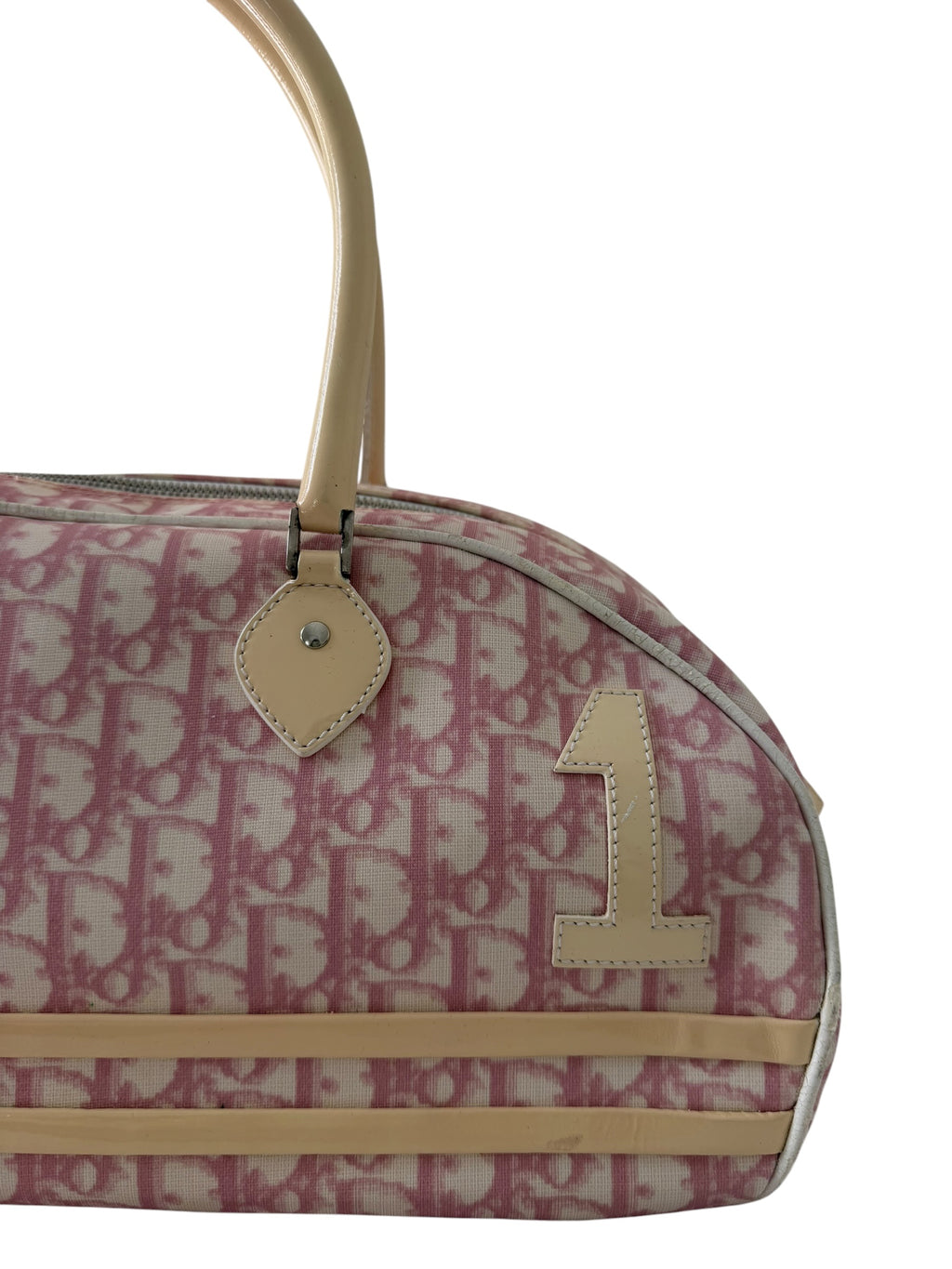 Christian Dior Girly Chic No. 1 Pink Trotter Monogram Boston Bowling Bag | Galliano Era | 2004