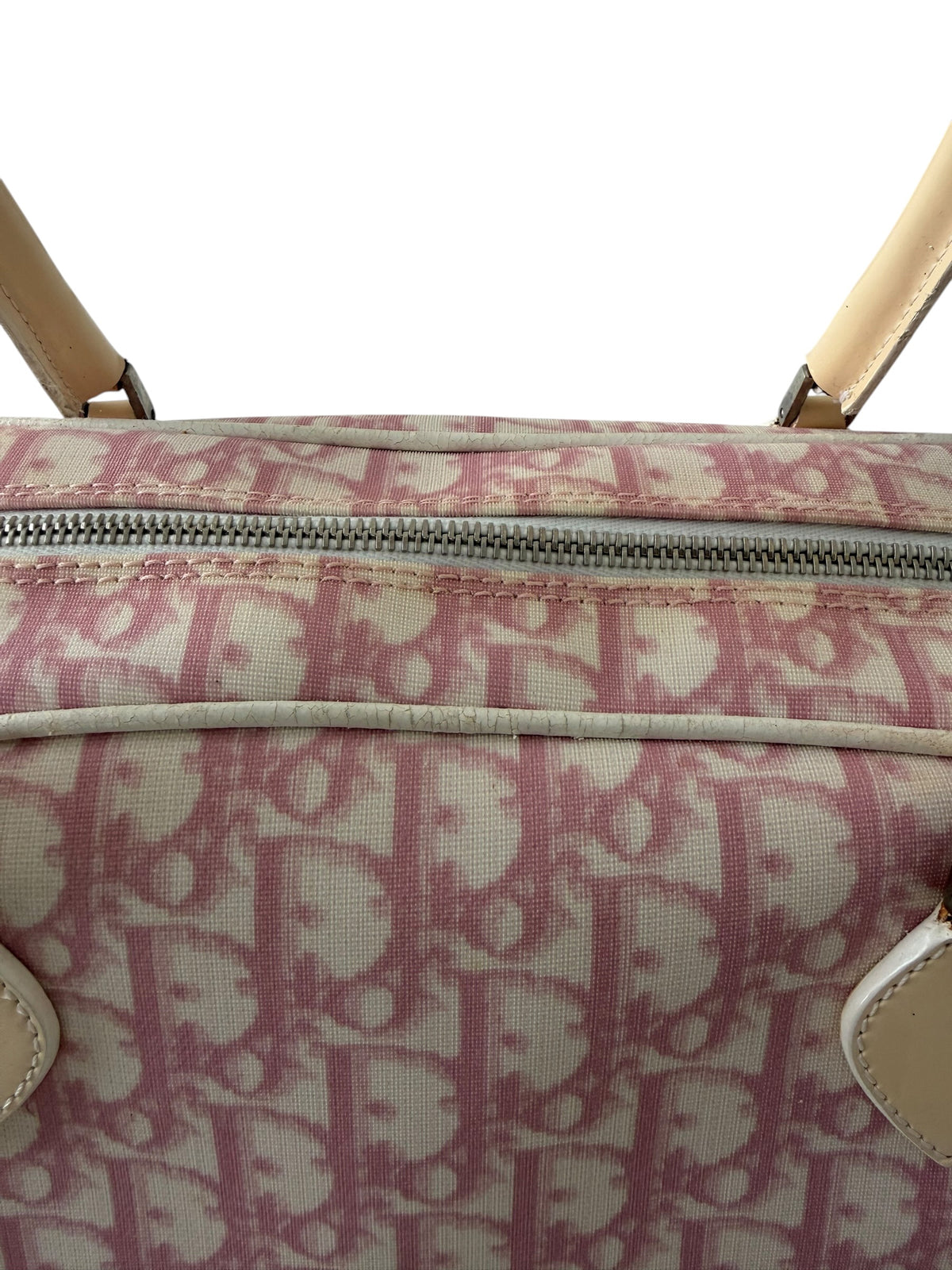 Christian Dior Girly Chic No. 1 Pink Trotter Monogram Boston Bowling Bag | Galliano Era | 2004