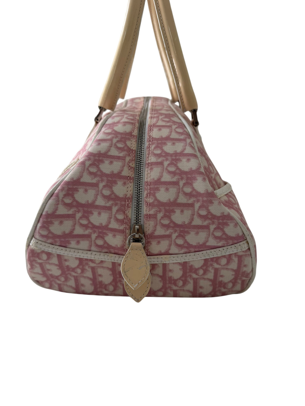 Christian Dior Girly Chic No. 1 Pink Trotter Monogram Boston Bowling Bag | Galliano Era | 2004