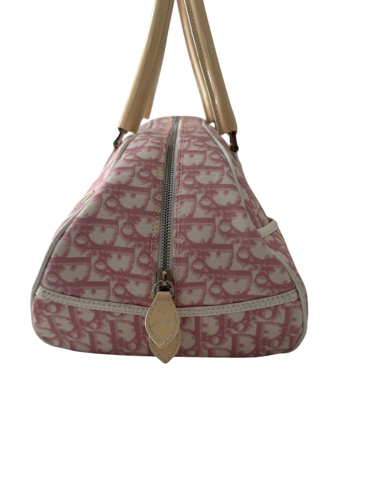 Christian Dior Girly Chic No. 1 Pink Trotter Monogram Boston Bowling Bag | Galliano Era | 2004