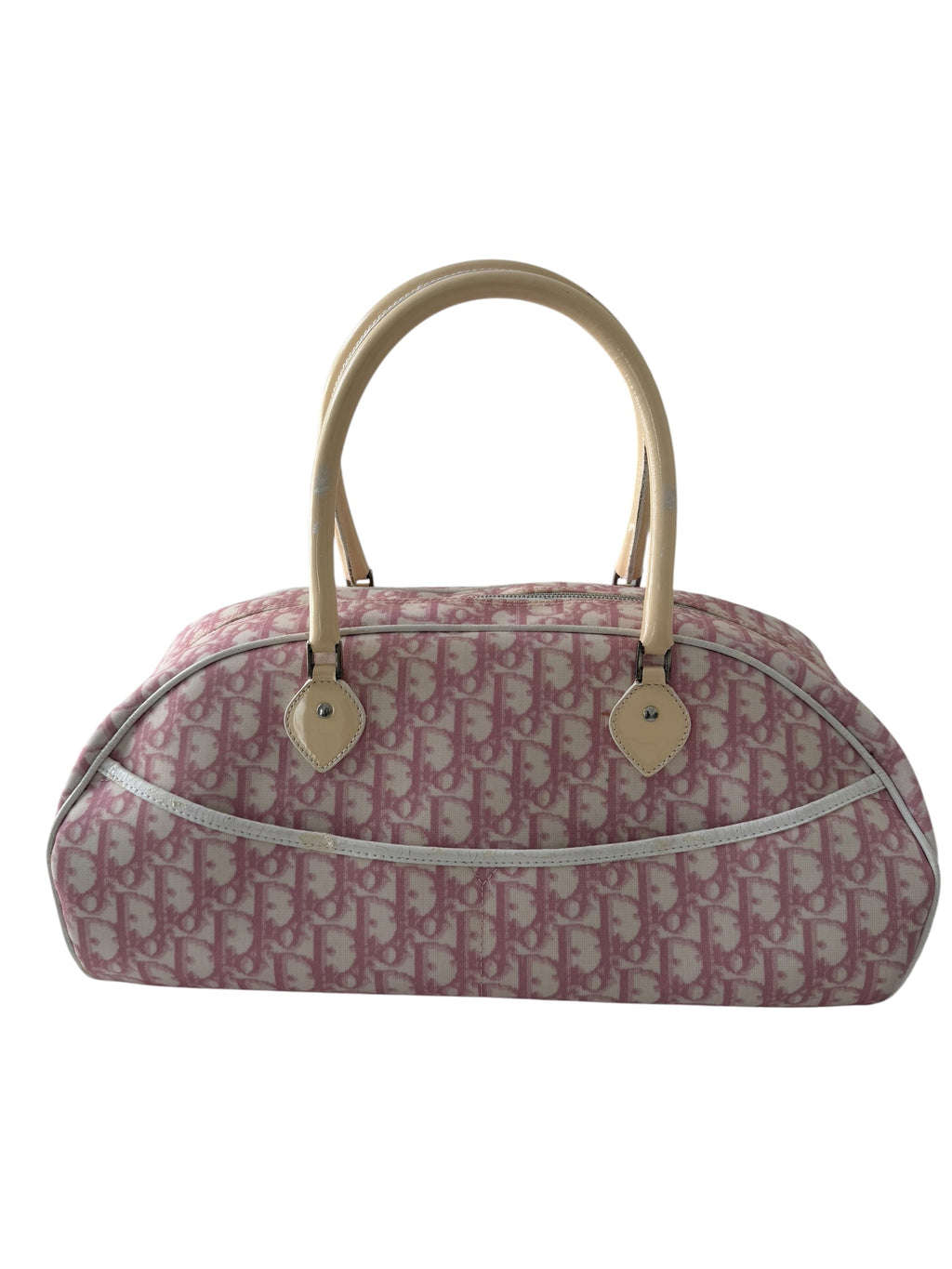 Christian Dior Girly Chic No. 1 Pink Trotter Monogram Boston Bowling Bag | Galliano Era | 2004