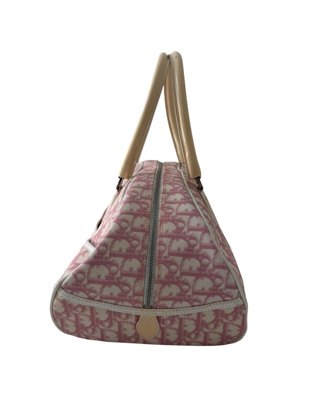 Christian Dior Girly Chic No. 1 Pink Trotter Monogram Boston Bowling Bag | Galliano Era | 2004