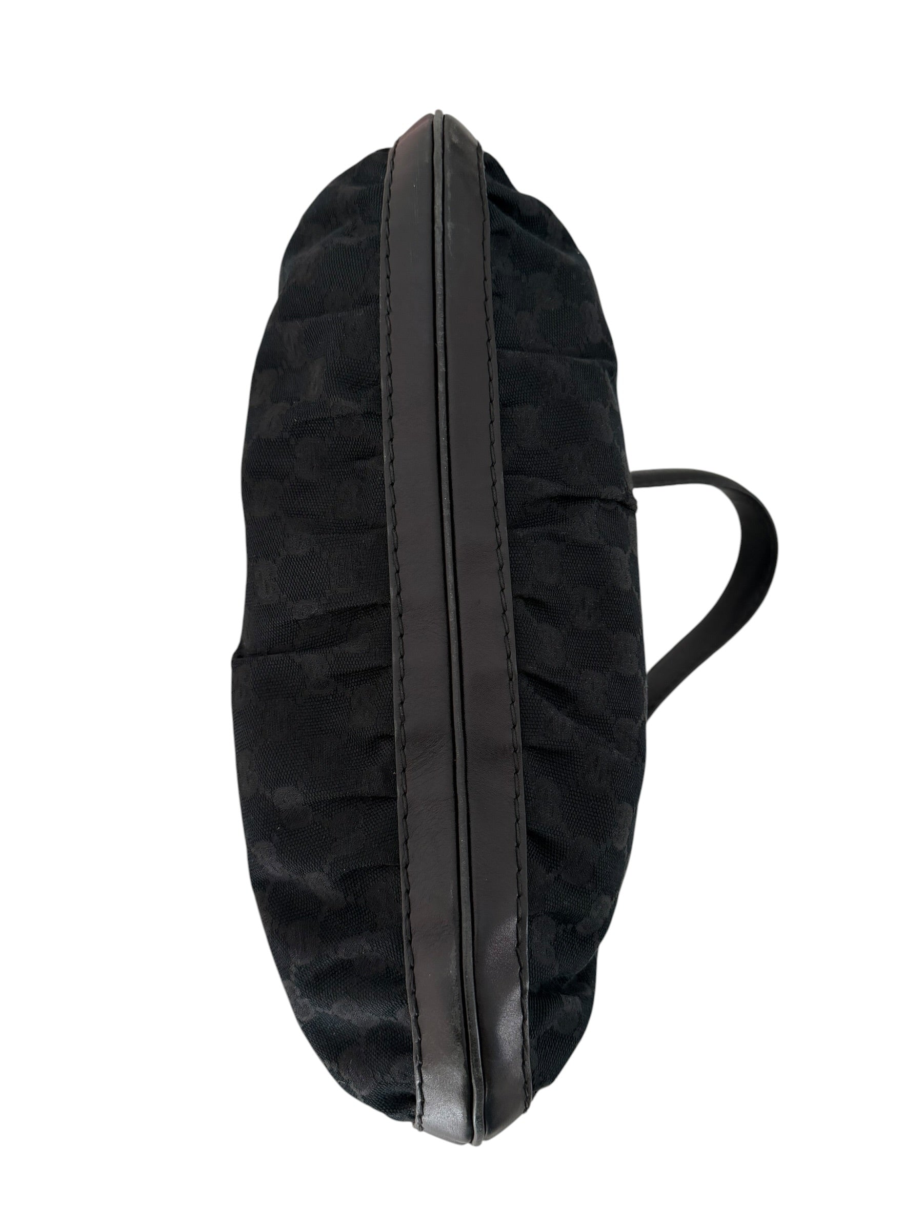 Gucci Black GG Canvas Bow Hobo Shoulder Bag | Tom Ford Era