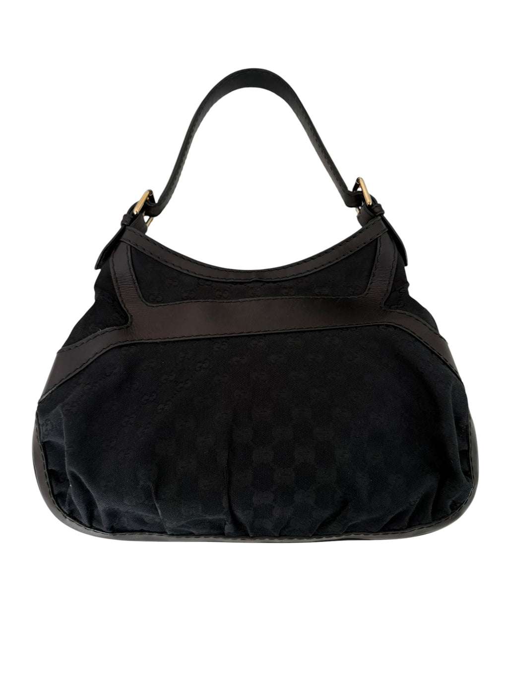 Gucci Black GG Canvas Bow Hobo Shoulder Bag | Tom Ford Era