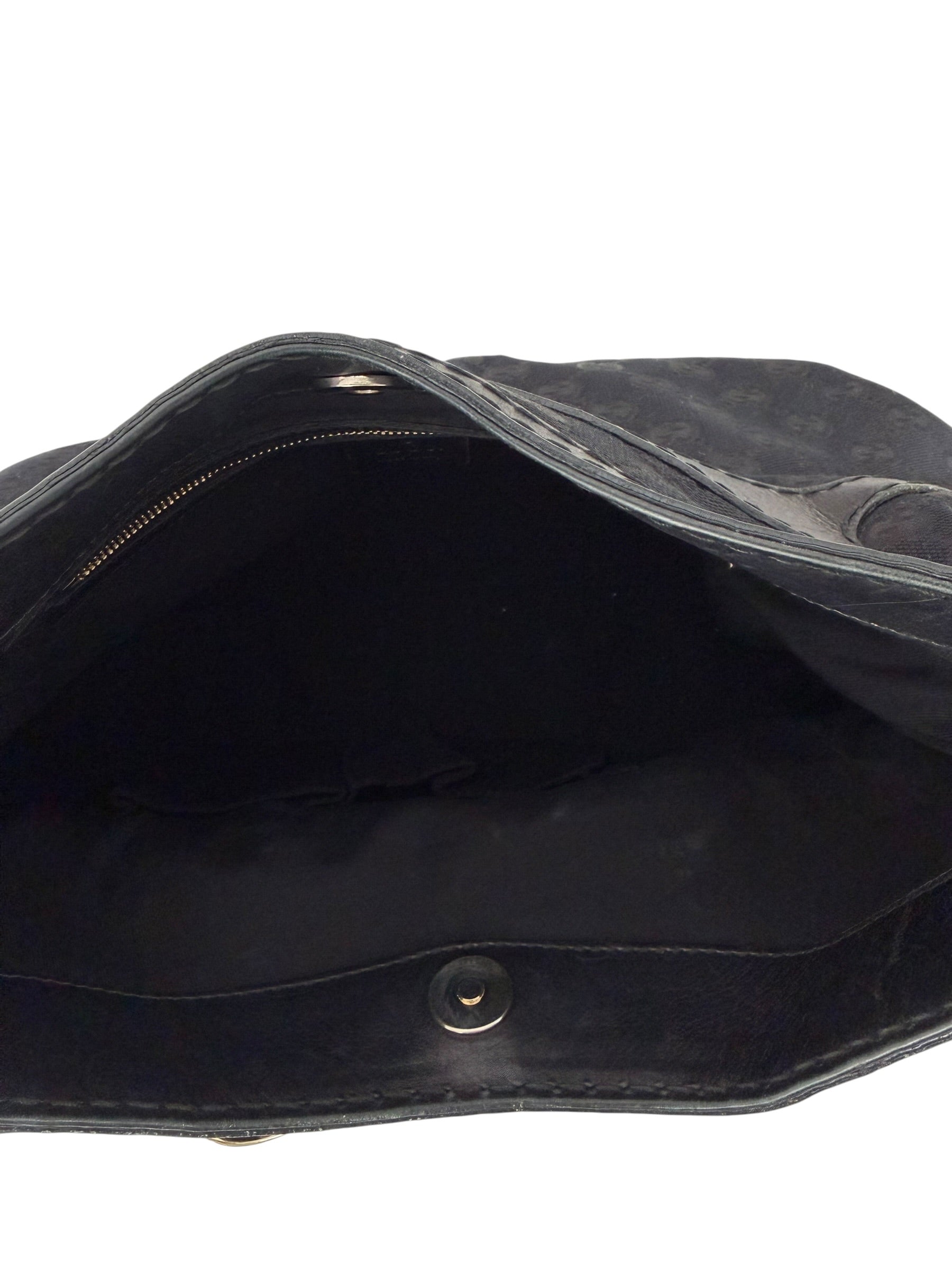 Gucci Black GG Canvas Bow Hobo Shoulder Bag | Tom Ford Era