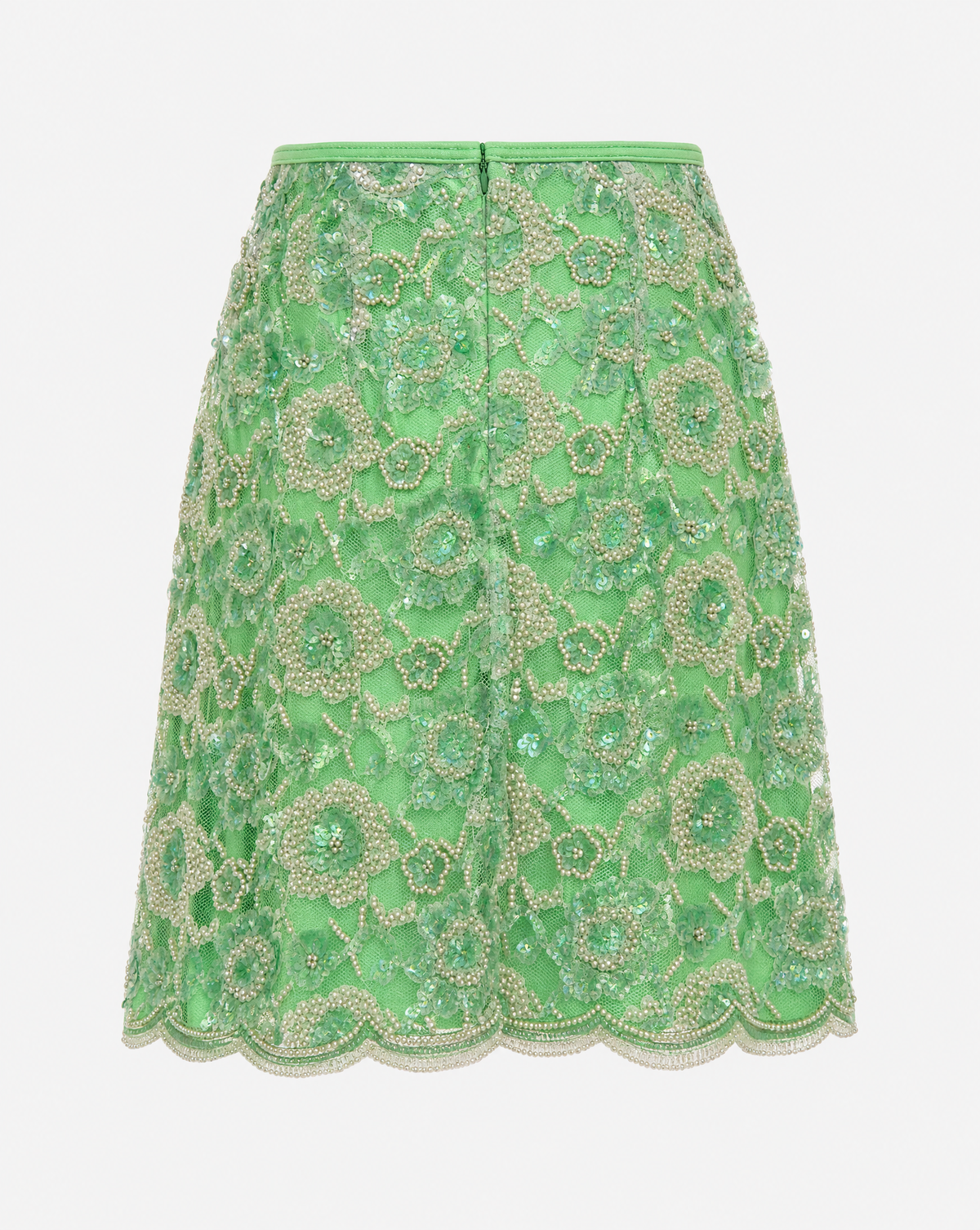 Vintage 1990s La Perla Ritmo di Perla Beaded Sequin Floral Skirt – Made in Italy