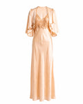 1930s–1940s Blush Silk & Lace Bias-Cut Peignoir Set — Gown + Bed Jacket