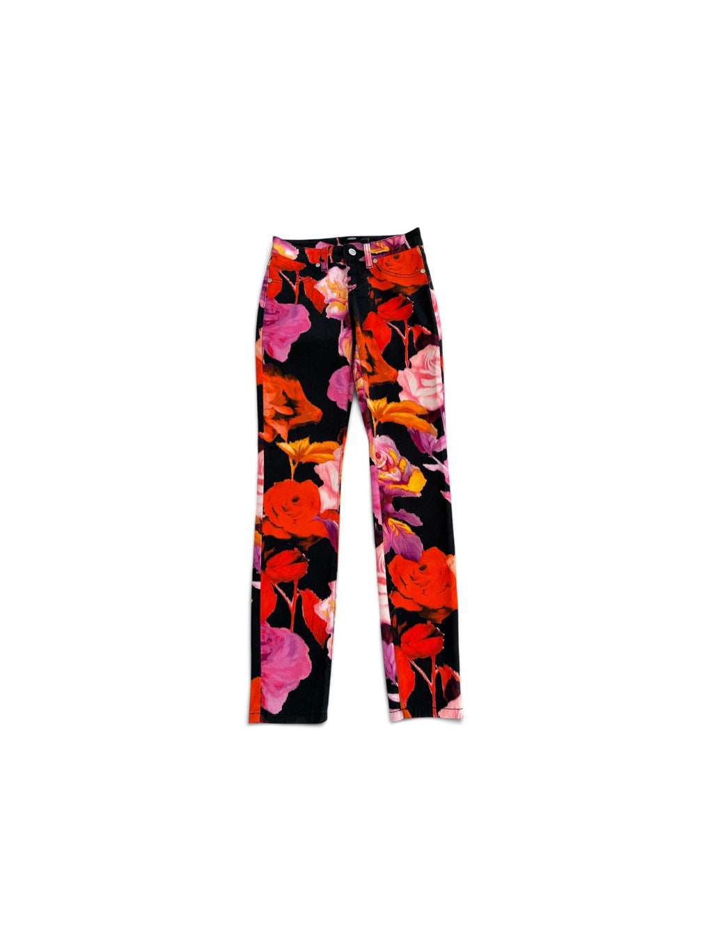 Versus Versace 2012 Floral Print Stretch Cotton Pants
