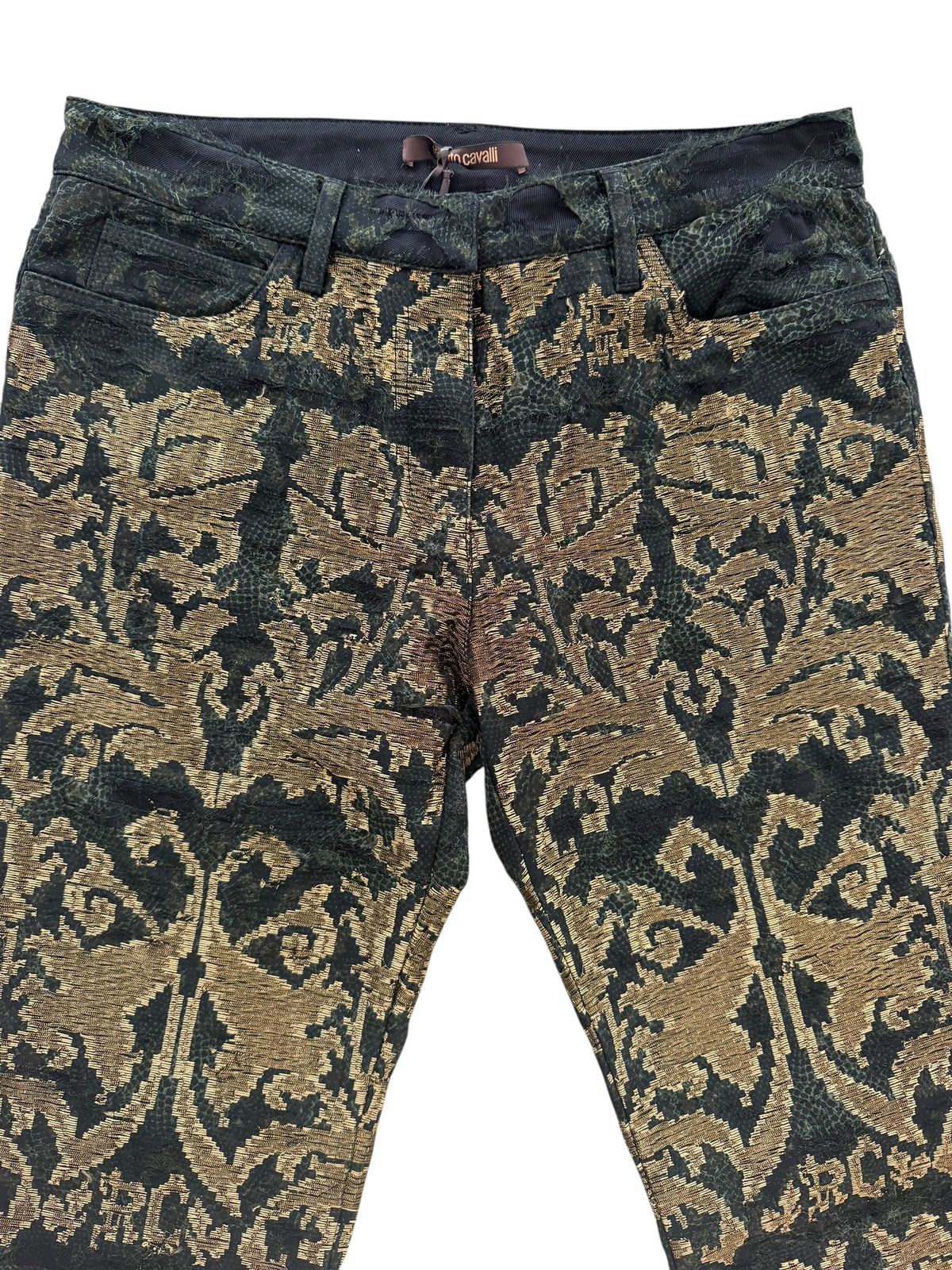 Roberto Cavalli Fall/Winter 2010 Runway Silk Brocade Pants – Look 4 – Size IT 42 / US 6