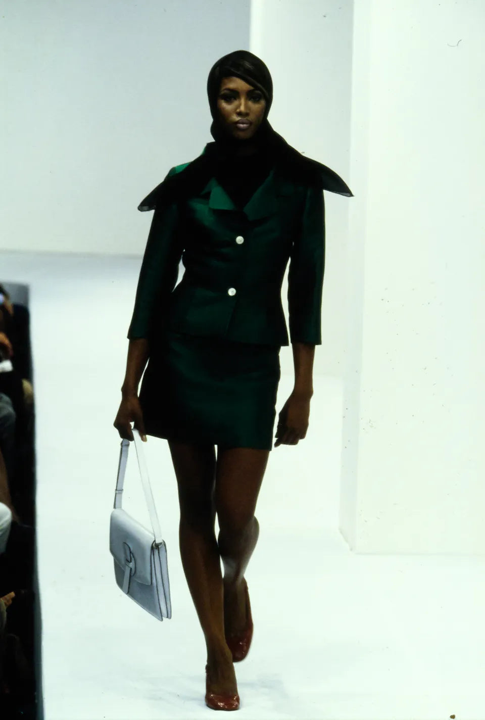 Dolce & Gabbana SS1996 Look 57 Runway Emerald Silk Jacket
