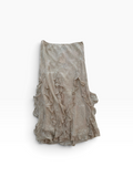 Vintage Ralph Lauren Ruffle Silk Paisley Midi Skirt
