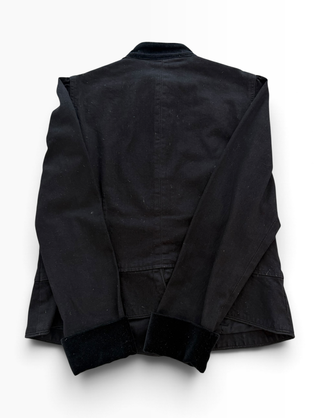 Y2K Ralph Lauren Lauren Jeans Co. Black Embroidered Velvet Trim Jacket