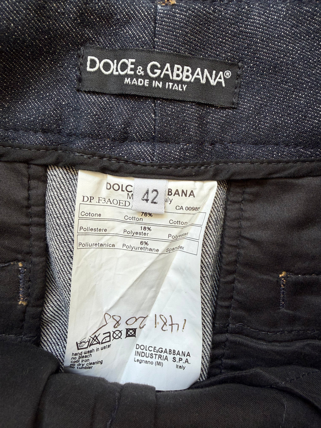 Dolce & Gabbana Faux Leather-Trimmed Sculptural Panel Denim Jeans – IT 42