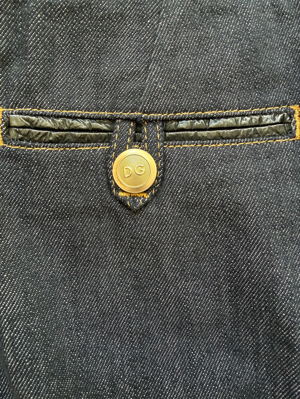 Dolce & Gabbana Faux Leather-Trimmed Sculptural Panel Denim Jeans – IT 42