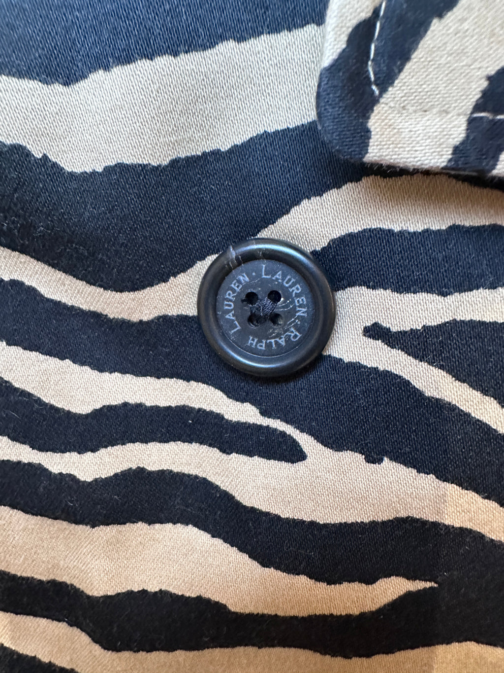 Ralph Lauren Zebra Print Double Breasted Jacket