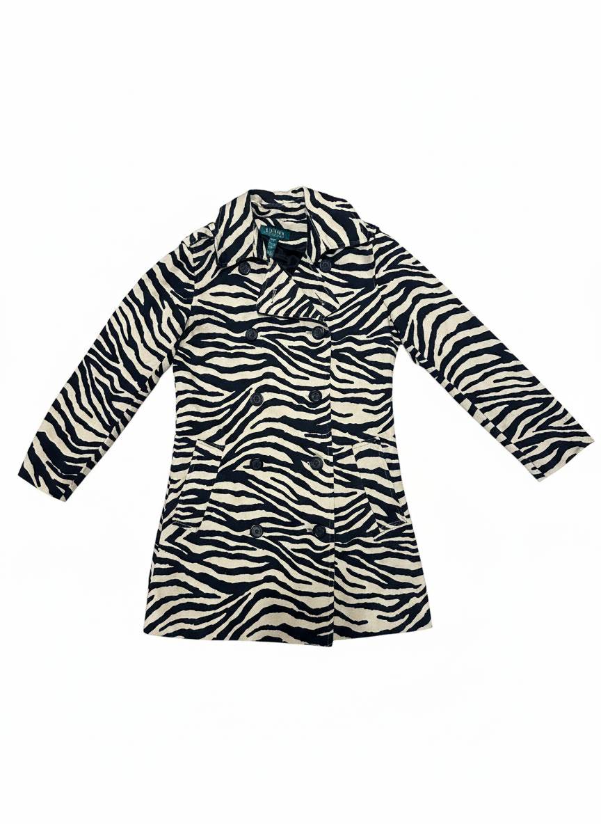 Ralph Lauren Zebra Print Double Breasted Jacket