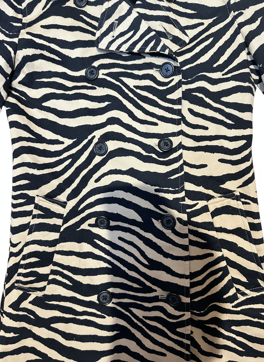 Ralph Lauren Zebra Print Double Breasted Jacket