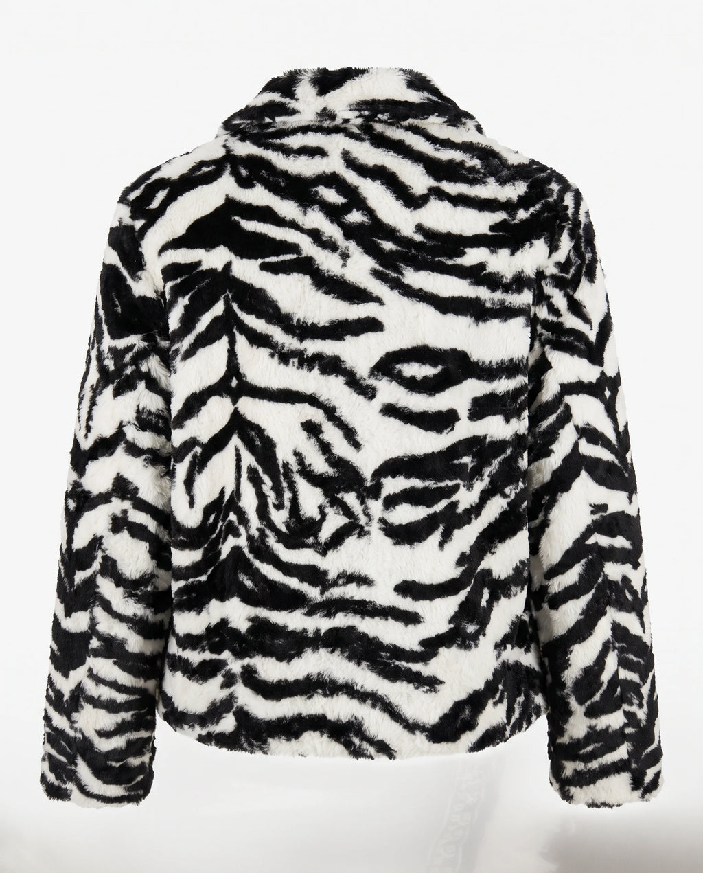 Vintage Versace Jeans Couture Black & White Zebra Faux Fur Jacket