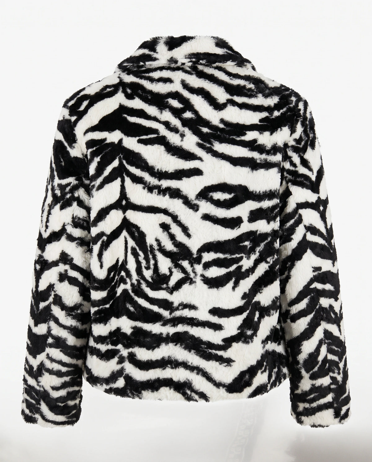 Vintage Versace Jeans Couture Black & White Zebra Faux Fur Jacket