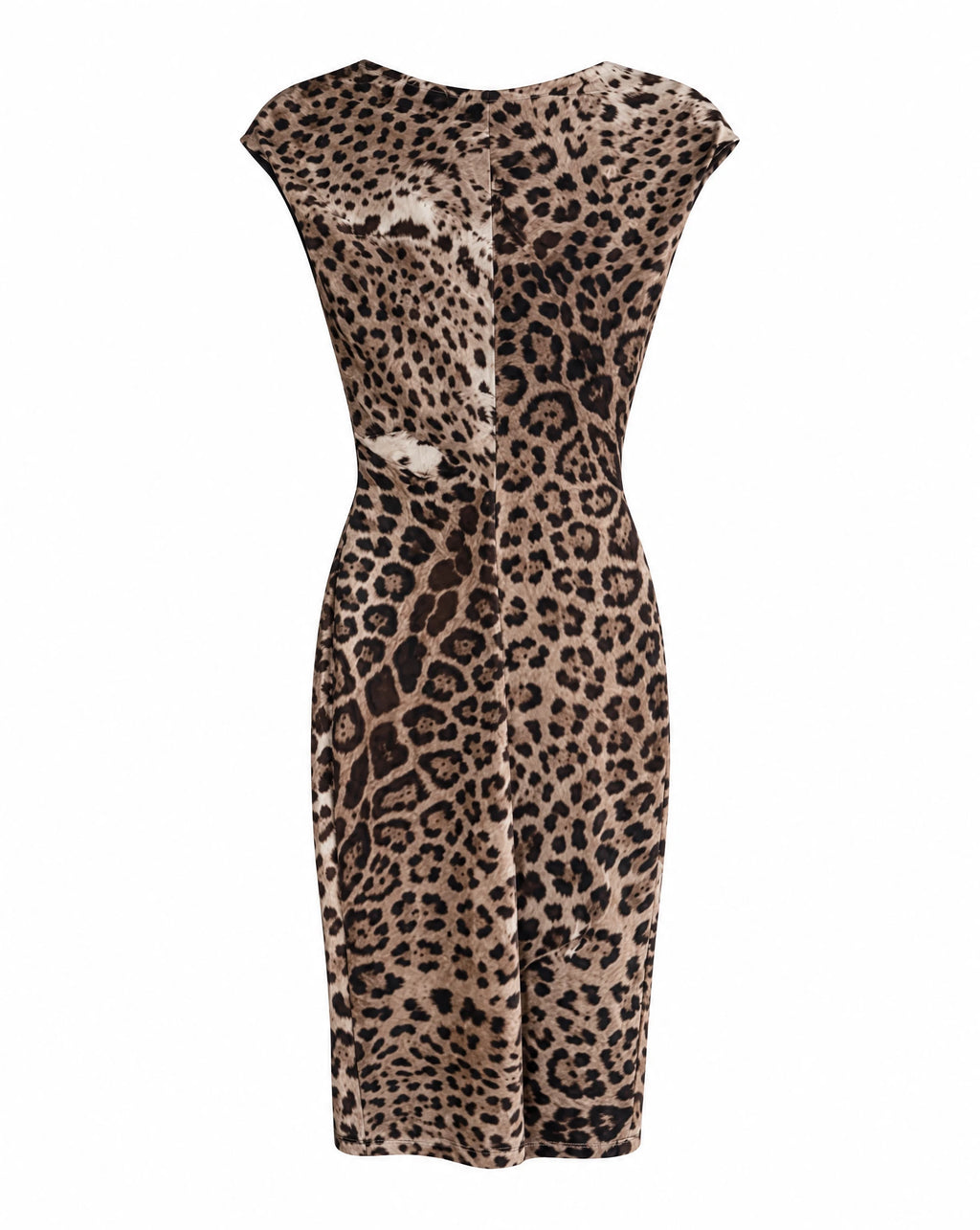 Roberto Cavalli Leopard Print Bodycon Midi Dress