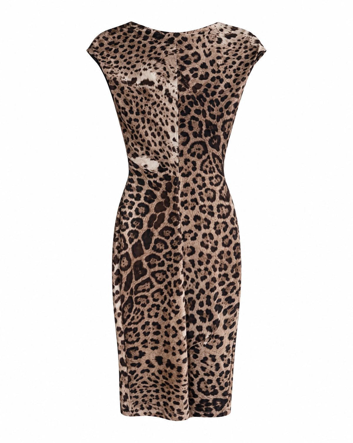 Roberto Cavalli Leopard Print Bodycon Midi Dress