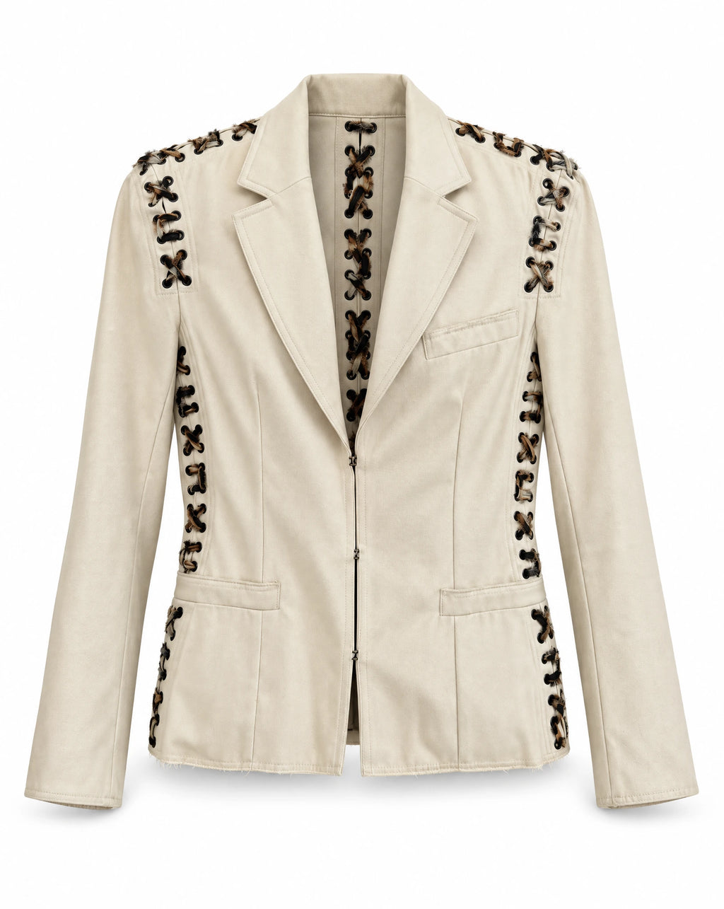 Yves Saint Laurent Rive Gauche by Tom Ford Spring/Summer 2002 Lace-Up Cotton Blazer