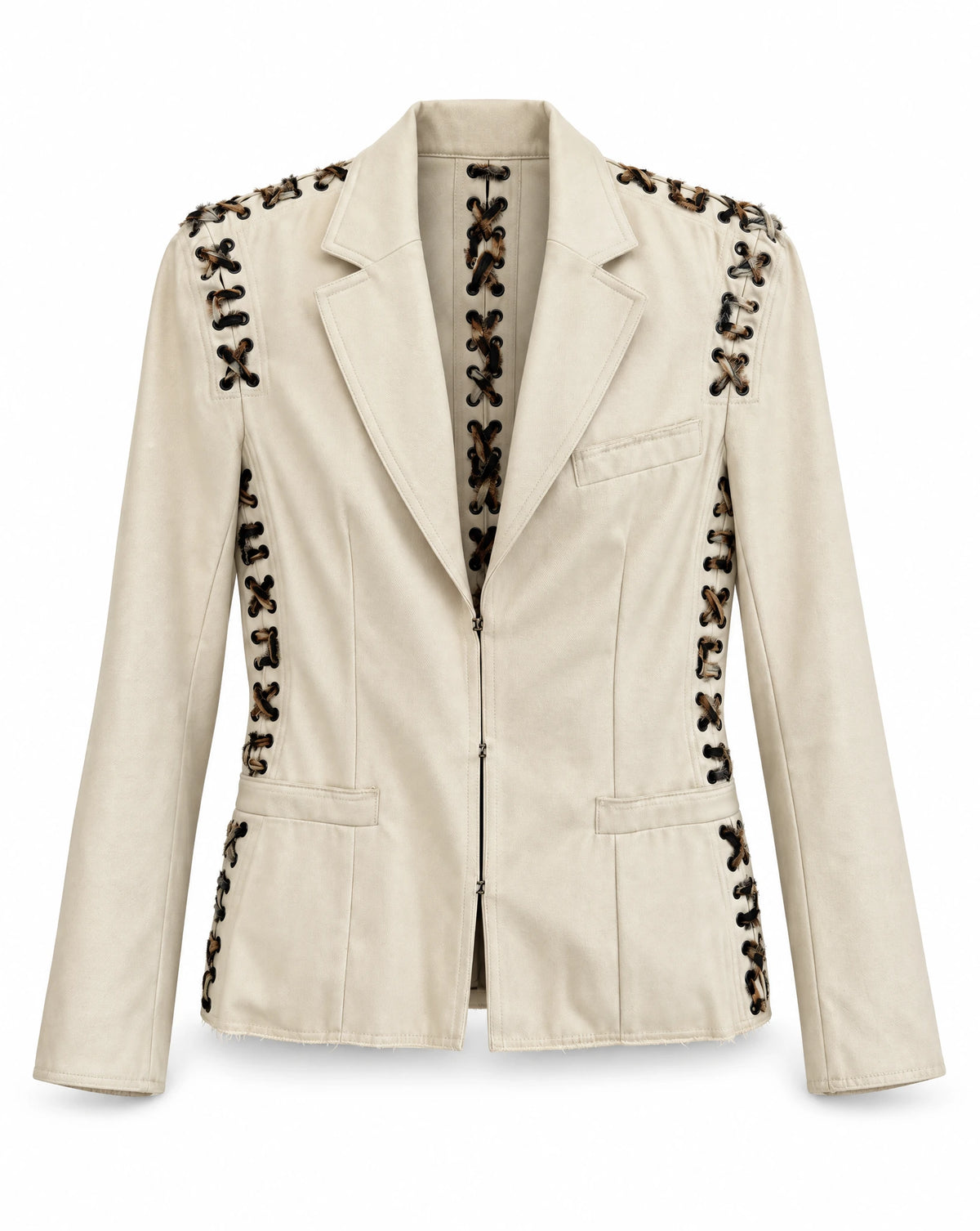 Yves Saint Laurent Rive Gauche by Tom Ford Spring/Summer 2002 Lace-Up Cotton Blazer