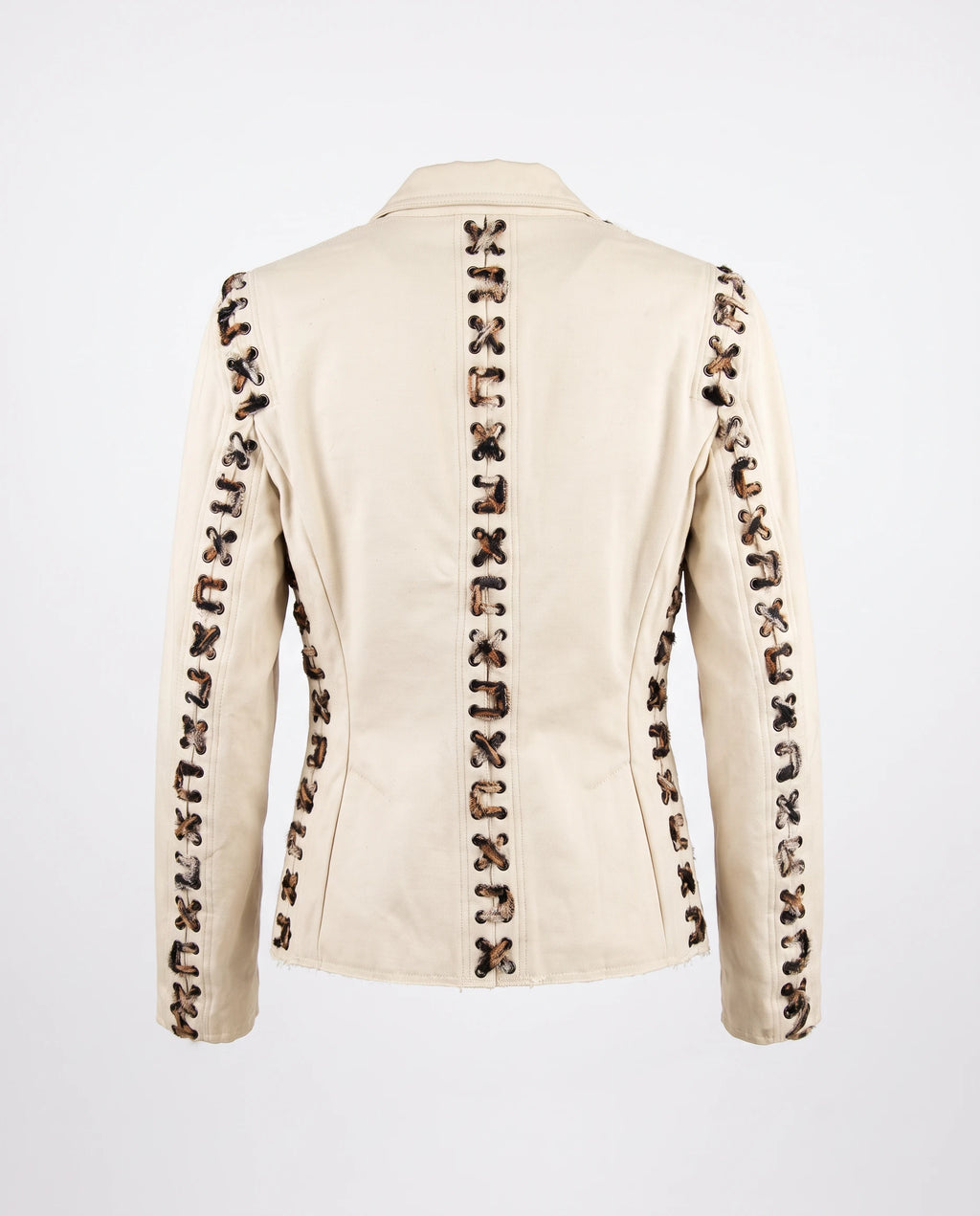 Yves Saint Laurent Rive Gauche by Tom Ford Spring/Summer 2002 Lace-Up Cotton Blazer