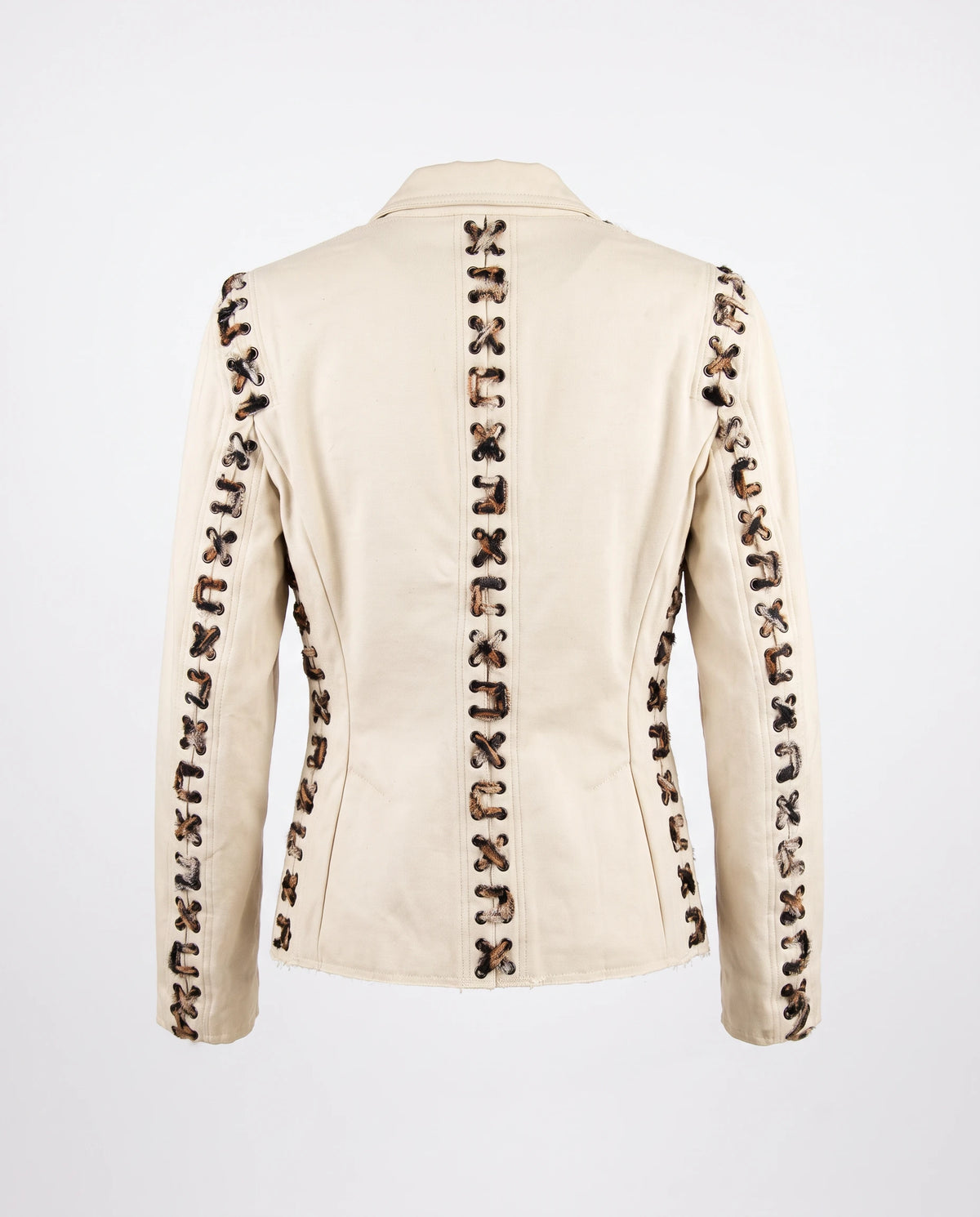 Yves Saint Laurent Rive Gauche by Tom Ford Spring/Summer 2002 Lace-Up Cotton Blazer