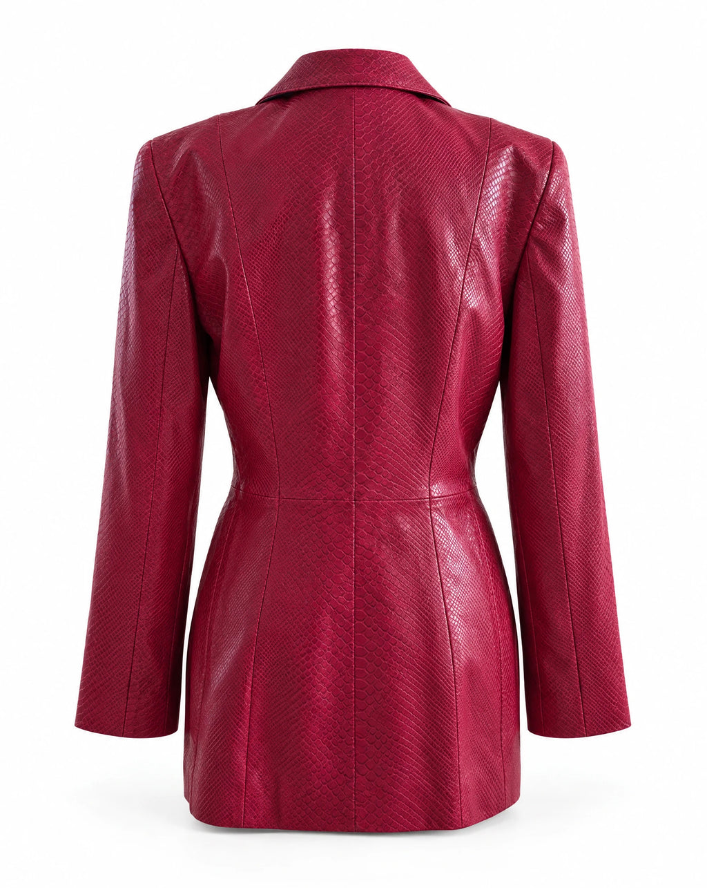 Escada Vintage Y2K Fuchsia Embossed Leather Blazer – Size 38