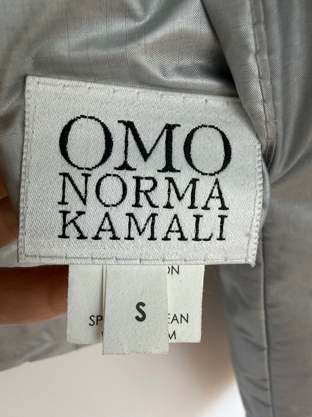 Norma Kamali Silver Sleeping Bag Coat- Late 1980s / Early 1990s