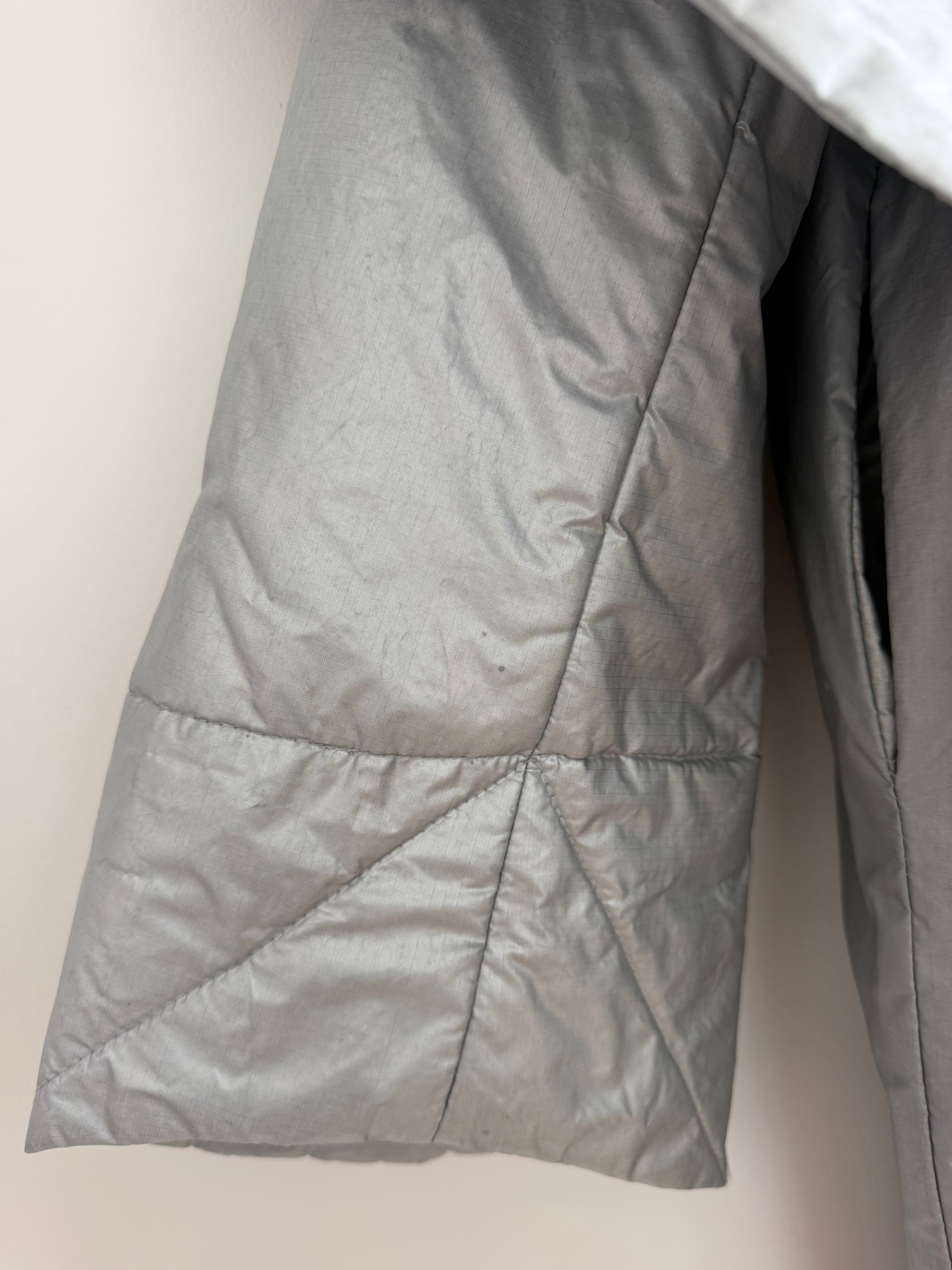Norma Kamali Silver Sleeping Bag Coat- Late 1980s / Early 1990s