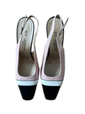 ST. JOHN Two-Tone ‘Angela’ Slingback Pumps (Carnation / Black)